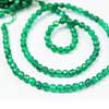 Natural Green Onyx Faceted Round Ball Beads Strand Length is 14 Inches & Sizes from 4mm approx.